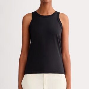 Everlane The Tank in Essential Organic Cotton Size Small Black